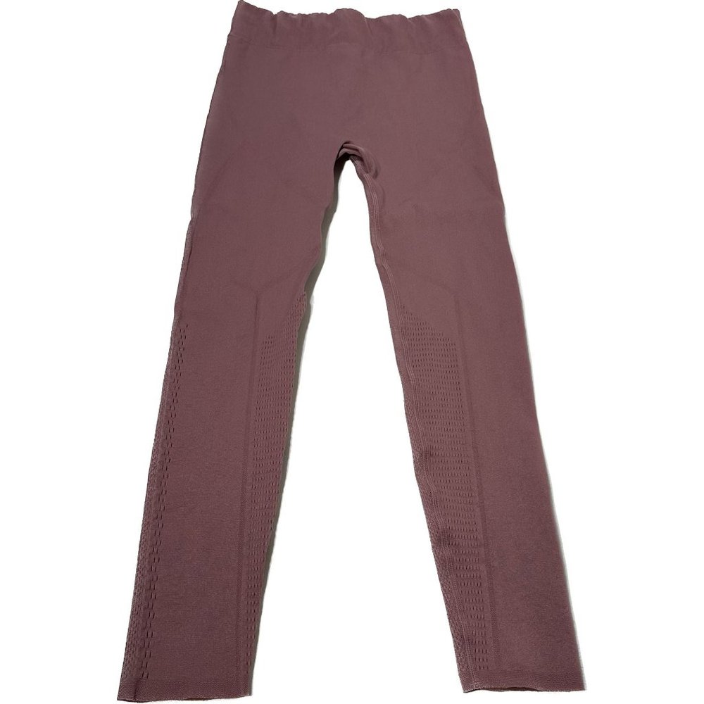 Fabletics High Rise Waisted SculptKnit 7/8 Leggings Yoga Size L Blush Pink